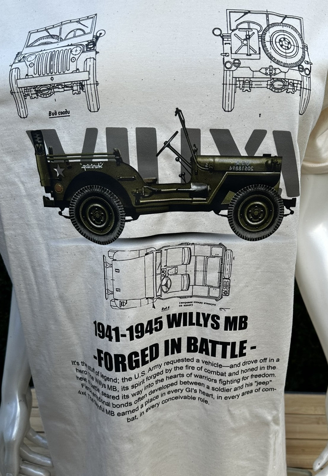 Bedrukt t-shirt 1941 - 1945 Willys MB