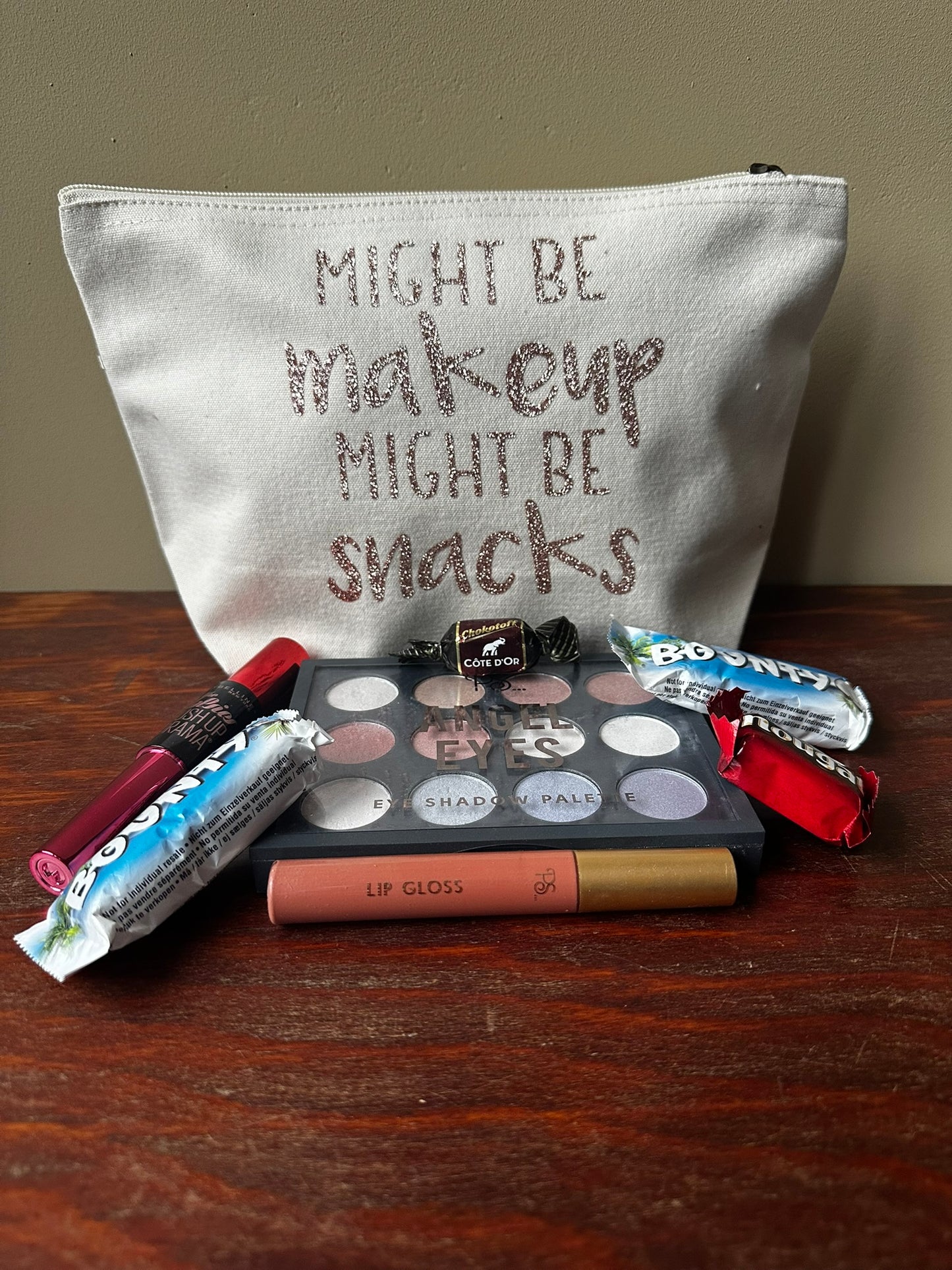 Bedrukte toilet-/make-uptas