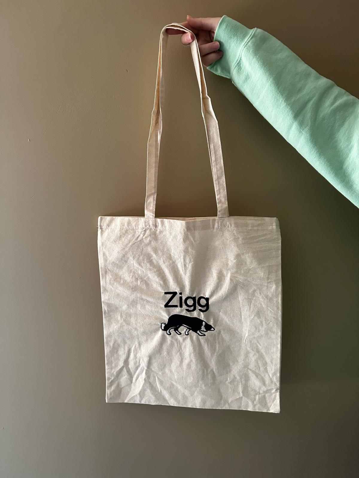 Geborduurde boodschappentas