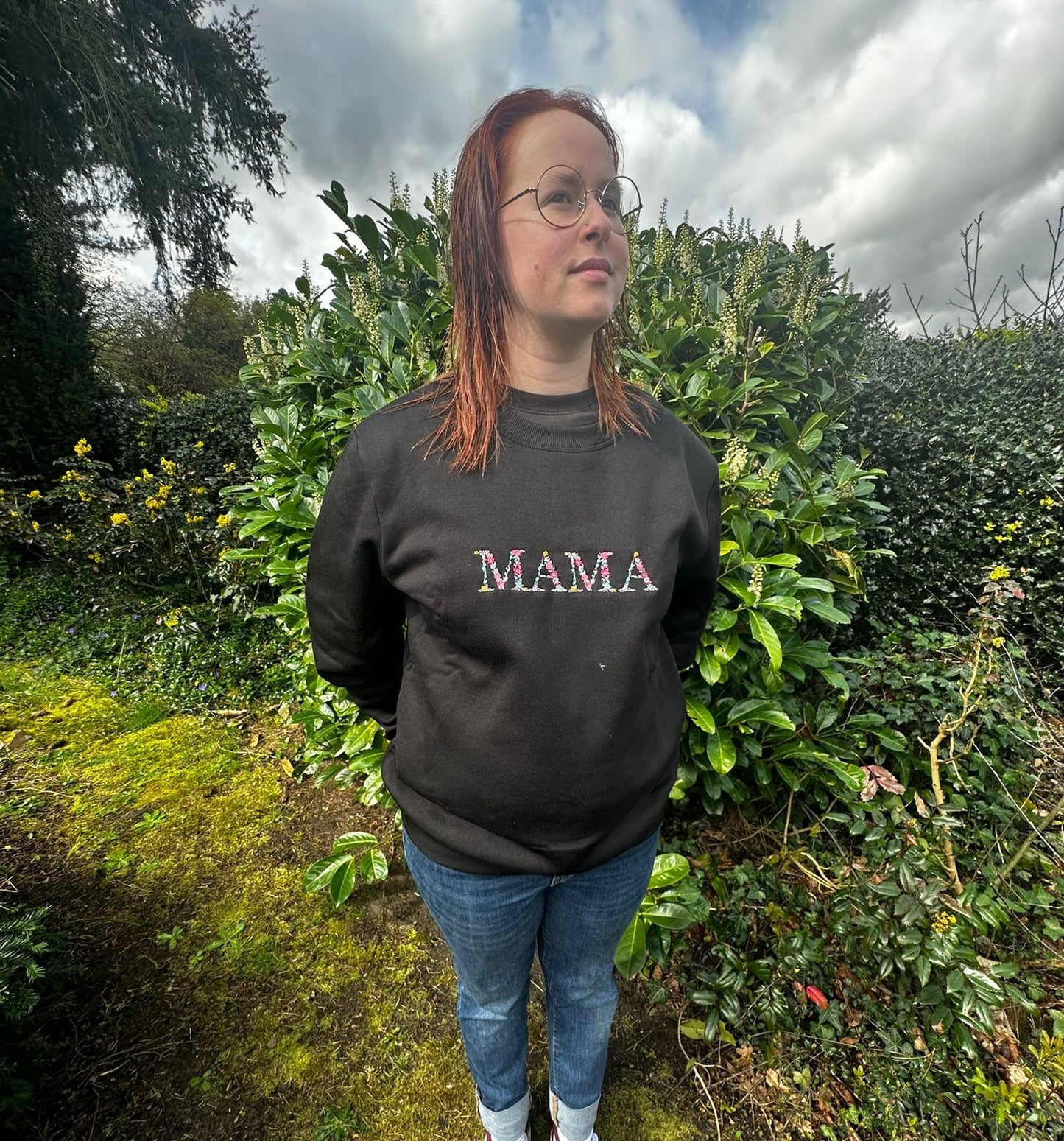 Moederdag trui bloemetjes