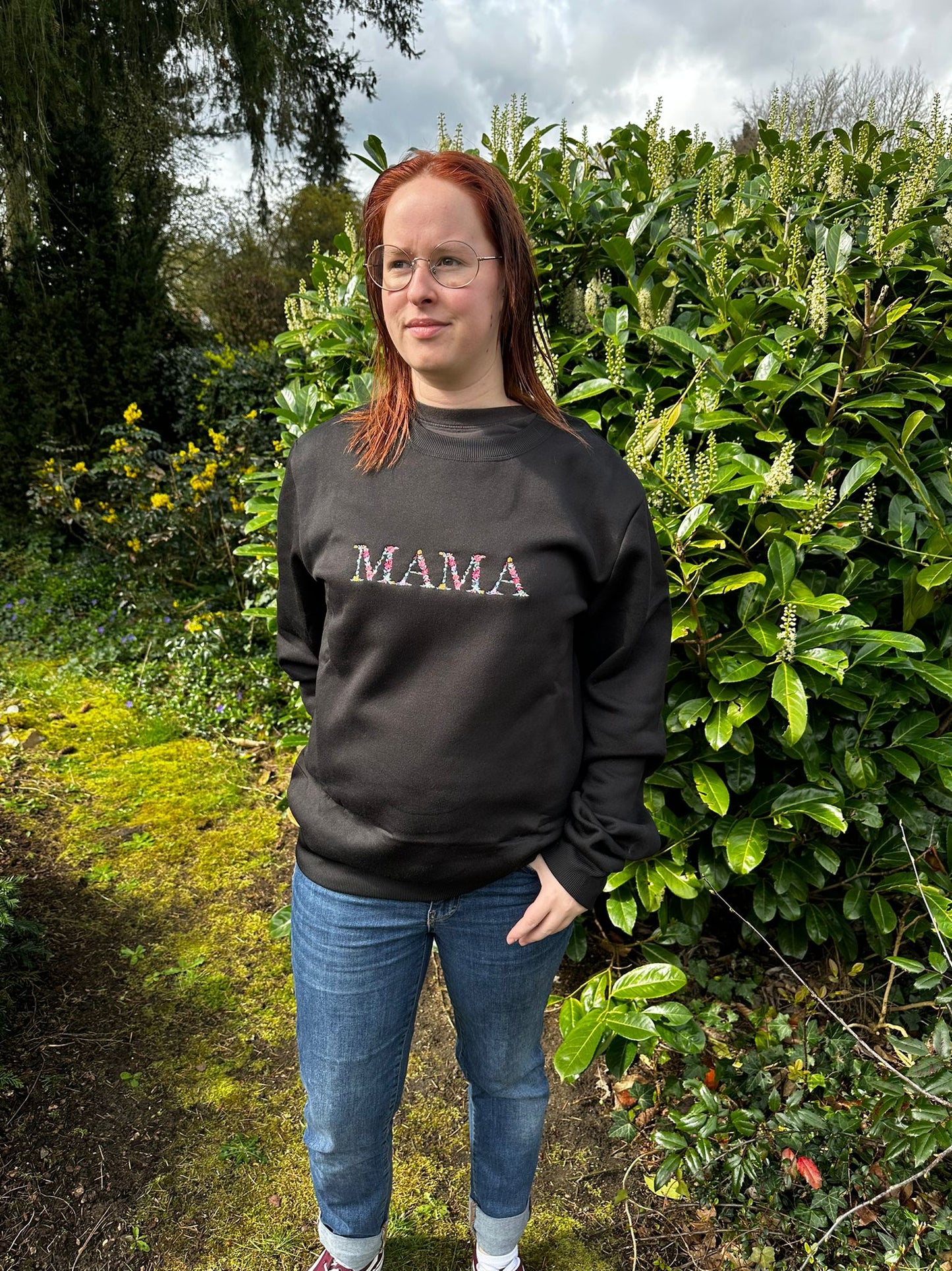 Moederdag trui bloemetjes