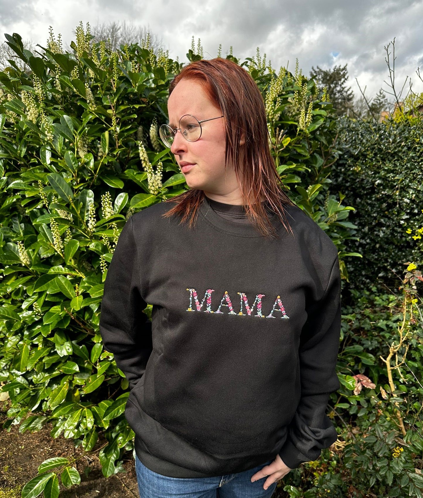 Moederdag trui bloemetjes