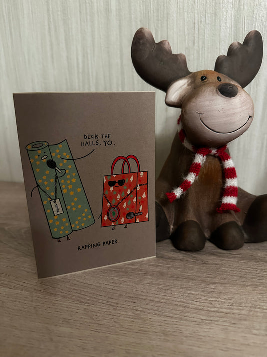 Kerstkaart Rapping Paper