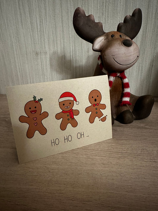 Kerstkaart Ho Ho Oh …