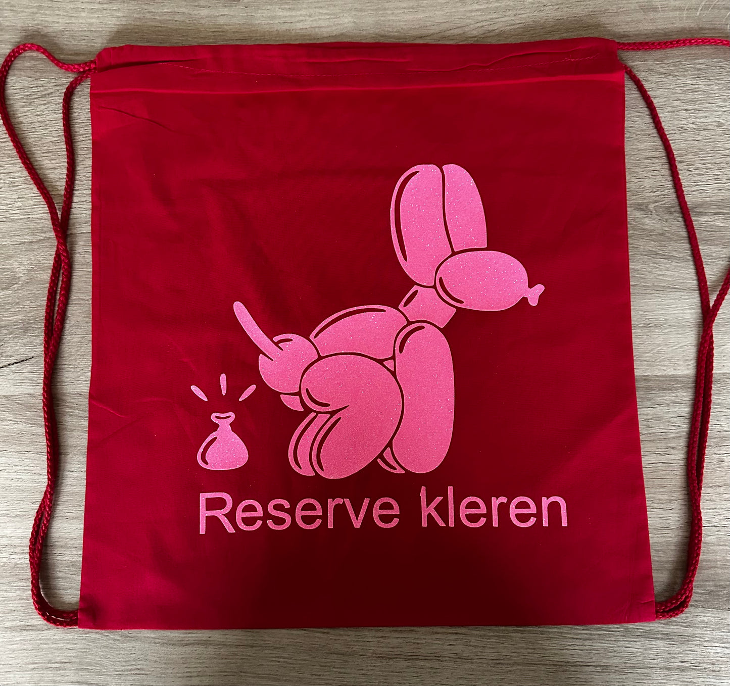 Bedrukt turn- zwem- of reserveklerenzakje