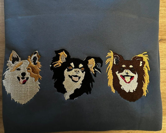 Volgeborduurde trui met huisdier