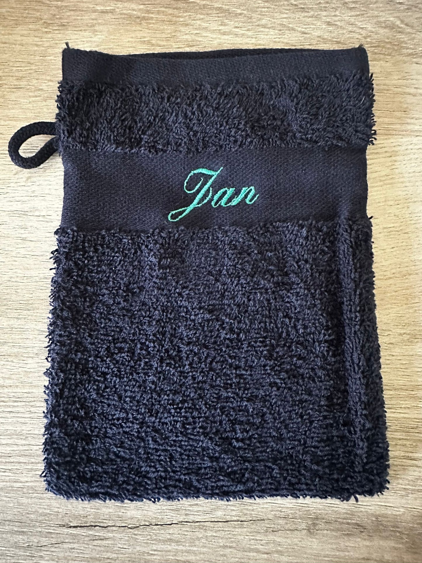 Geborduurd washandje